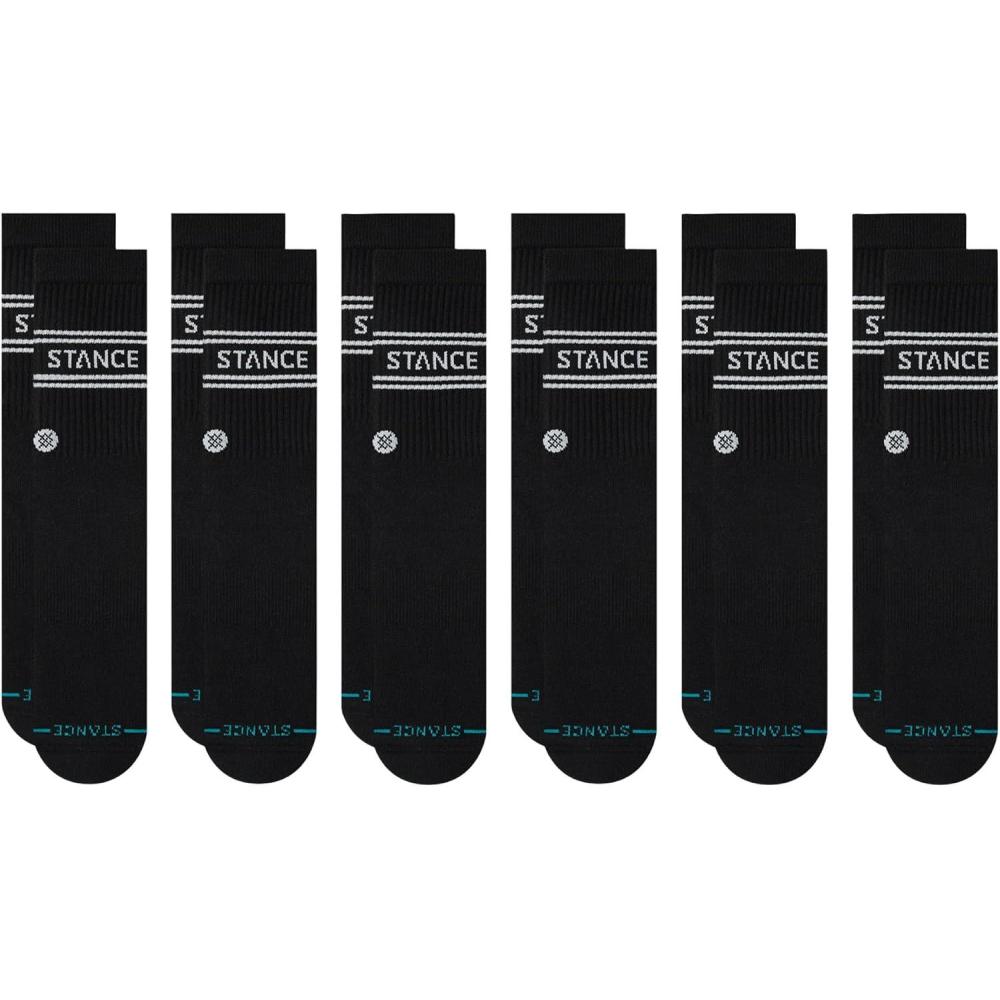 imageStance Vital Crew Sock 6Pack for Men and WomenBlack