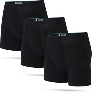 Stance Boxer Brief Underwear 3-Pack for Men(Black)