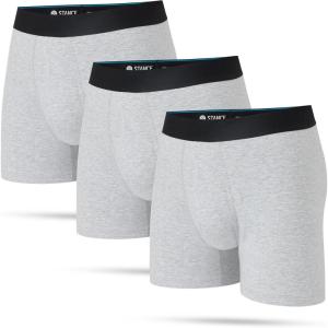 Stance Boxer Brief Underwear 3-Pack for Men(Heather Grey)