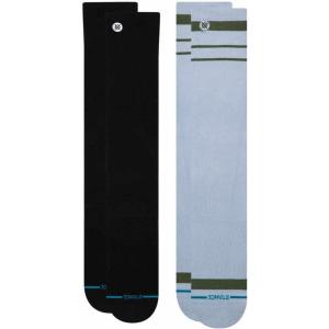 Stance Compression OTC Socks Bundle, 15-20mmHg, Black & Periwinkle, Large