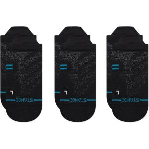 Stance Icon Athletic Performance Tab Socks 3-Pack, Nylon Blend Socks, Arch Support(Black)