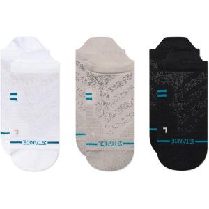 Stance Icon Athletic Performance Tab Socks 3-Pack, Nylon Blend Socks, Arch Support(Multicolor Black White Grey)