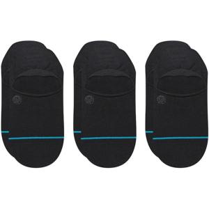 Stance Icon Classic Casual No Show Socks 3-Pack, No Slip Grip – Cotton Blend – Light Cushioning – Arch Support(Black)