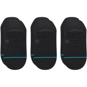 Stance Icon Classic Casual No Show Socks 3-Pack, No Slip Grip – Cotton Blend – Light Cushioning – Arch Support(Blk)