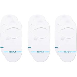 Stance Icon Classic Casual No Show Socks 3-Pack, No Slip Grip – Cotton Blend – Light Cushioning – Arch Support(White)