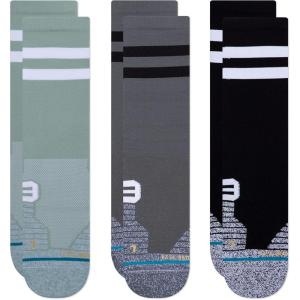 Stance Medium Performance Crew Socks 3-Pack, Nylon Blend Socks, Arch Support(Multicolor)