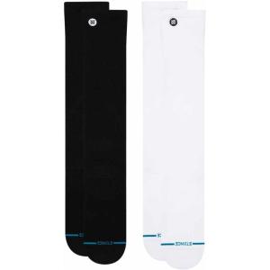 Stance Unisex Icon Compression OTC Socks Bundle – Black & White, Large (2 Pairs)