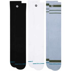 Stance Unisex Icon & Stripe Compression OTC Socks Bundle – Black, White & Periwinkle, Large (3 Pairs)