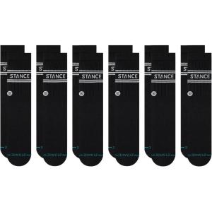 Stance Vital Crew Sock 6-Pack for Men and Women(Black)