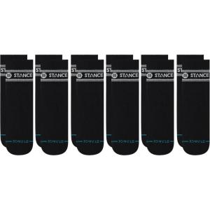 Stance Vital Quarter Sock 6-Pack for Men and Women(Black)