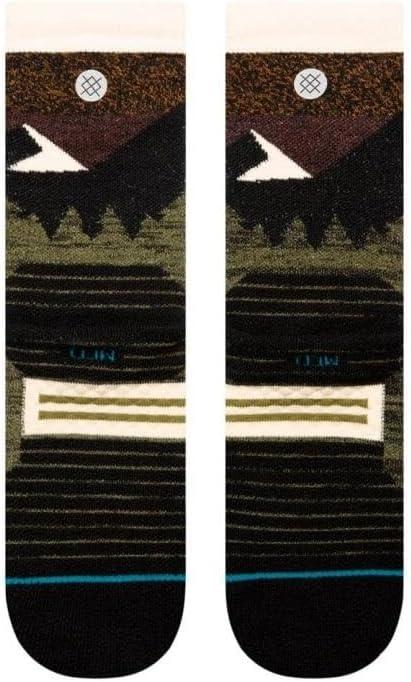 imageStance Mid Wool Crew Unisex Socks Seamless Toe Design Medium Cushioning Reinforced Heel ampamp Toe Olive MD US Mens Shoe 685 Womens Shoe 8105 One Size