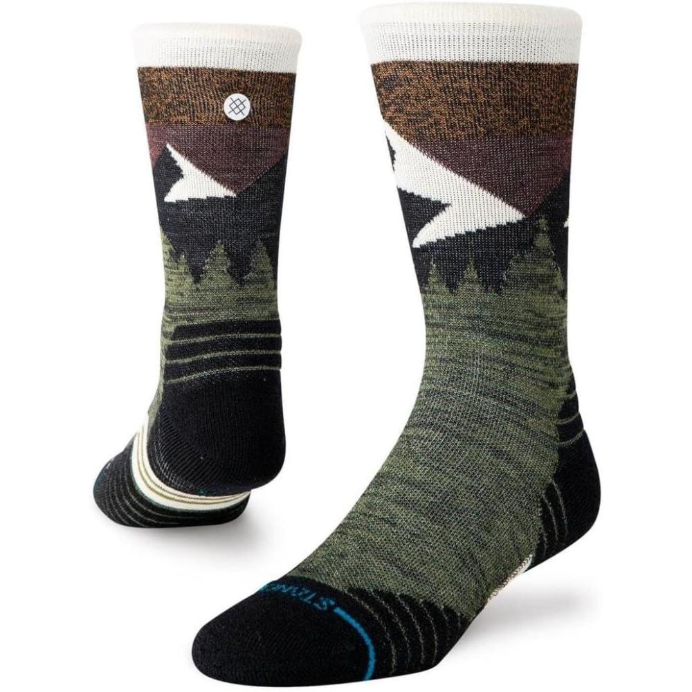 imageStance Mid Wool Crew  Unisex Socks  Seamless Toe Design  Medium Cushioning  Reinforced Heel ampamp Toe Olive MD US Mens Shoe 685 Womens Shoe 8105 One Size