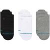 imageStance Icon Low Tab Casual Socks 3Pack Cotton Blend Socks Arch SupportMulticolor Black White Grey