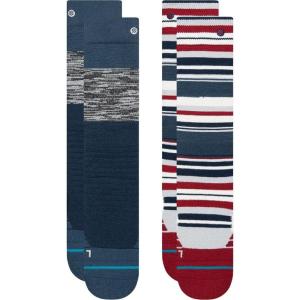 Stance Blue Kids Snowboarding Socks 2-Pack Medium (10.5 US, Age 10-15.5)