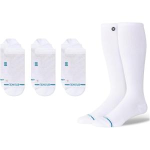 Stance Compression OTC Socks Icon Athletic Tab Socks 3-Pack, White, Large – Over-the-Calf Compression & Low-Cut Athletic Socks for Comfort, Recovery & Everyday Wear