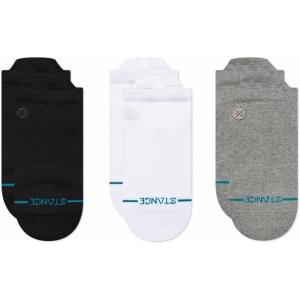 Stance Icon Low Tab Casual Socks 3-Pack, Cotton Blend Socks, Arch Support(Multicolor Black White Grey)