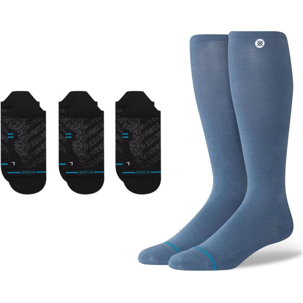 imageStance OTC Compression ampamp Ultralight Tab Socks Bundle  Men ampamp Women Large Sea Blue ampamp Run Black