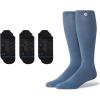 imageStance OTC Compression ampamp Ultralight Tab Socks Bundle  Men ampamp Women Large Sea Blue ampamp Run Black