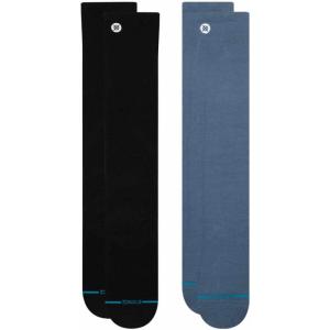 Stance Unisex Icon Compression OTC Socks Bundle – Black & Sea Blue, Large (2 Pairs, Over-the-Calf)