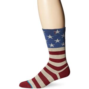 Stance Men’s The Fourth Crew Sock(Red/White/Blue)