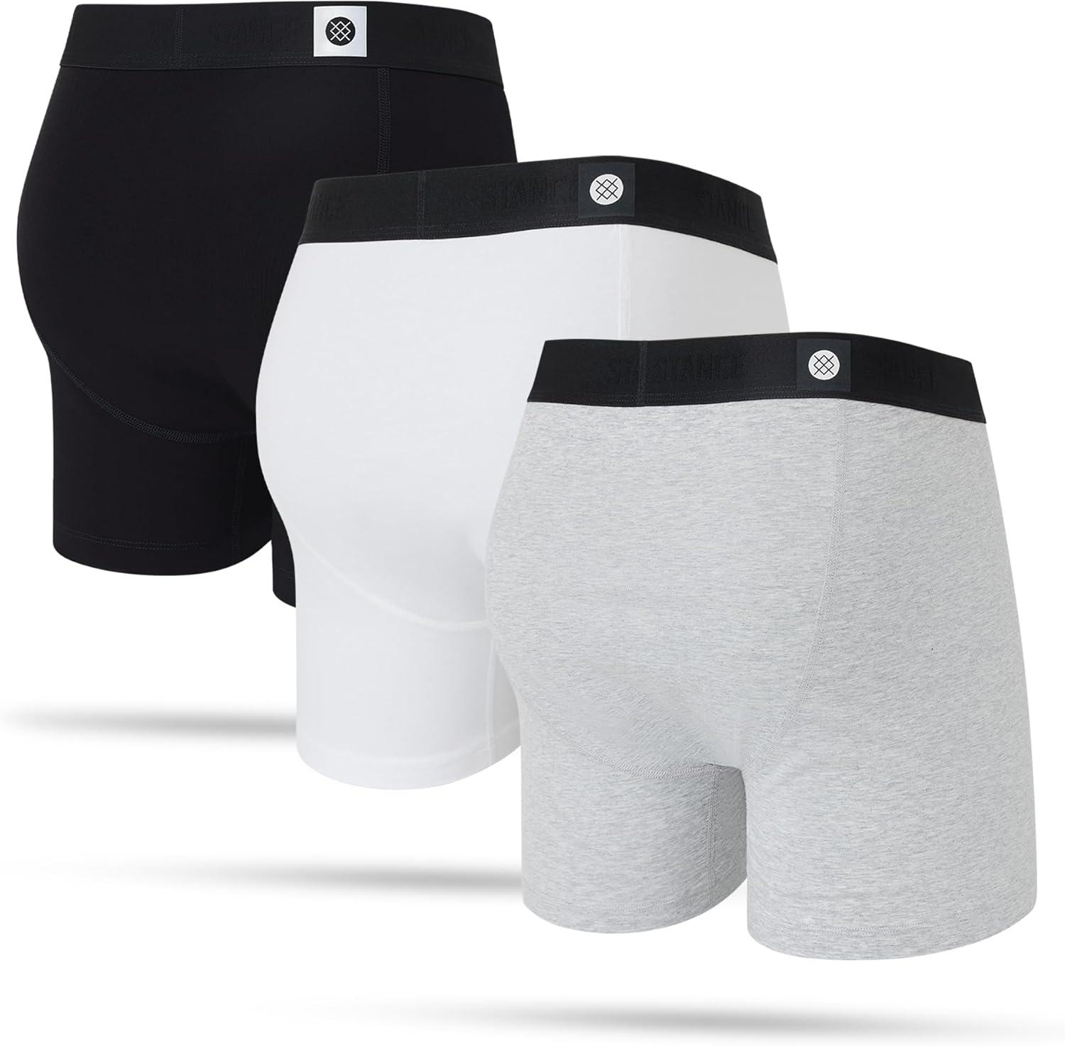 imageStance Mens Premium 6Pack Bundle 3 Boxer Briefs 3 Athletic Tab Socks Breathable Comfort Performance Fit Everyday Style Large Multicolor amp Black