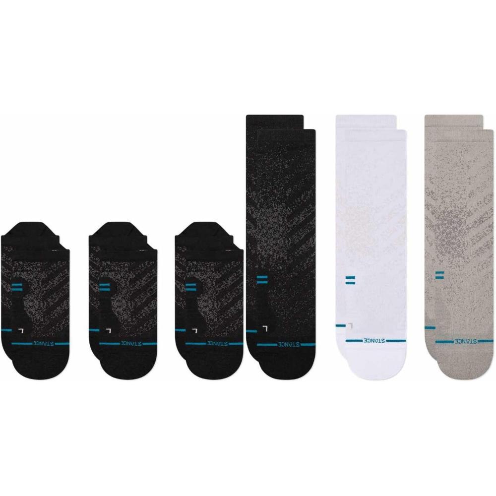 imageStance Performance Socks Bundle  Ultralight Tab 3Pack amp Light Crew 3Pack Large 6 Pairs