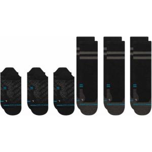 Stance Light Tab & Ultralight Crew Performance Socks Bundle – Black, Large (6 Pairs, Running & Training)