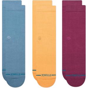 Stance Icon Classic Casual Crew Socks 3-Pack, Cotton Blend and Cushioning Arch Support(Dragon)