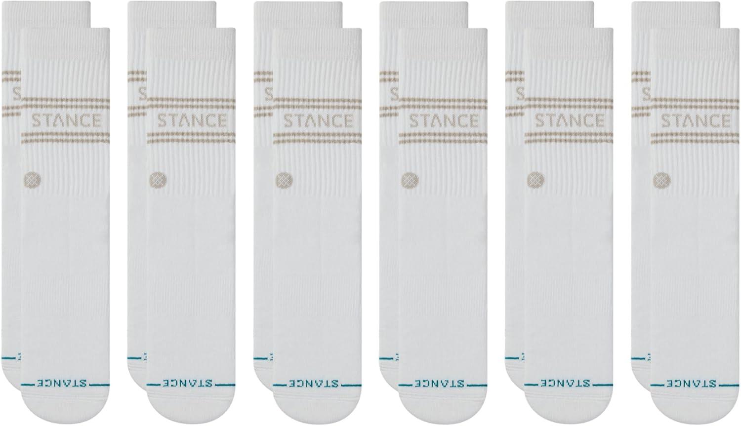 imageStance Vital Crew 12Pack Socks Bundle for Men and Women White Black Cotton Blend and Comfortable Everyday Large