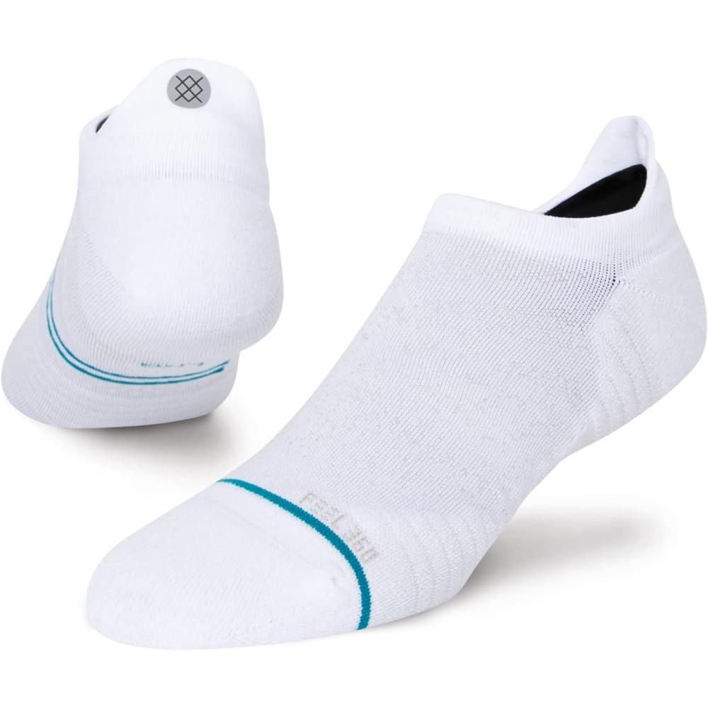 imageStance Run Light Tab  Unisex Socks  Engineered Arch Support  Seamless Toe Closure  Moisturewicking Fabric White MD US Mens Shoe 685 Womens Shoe 8105 One Size